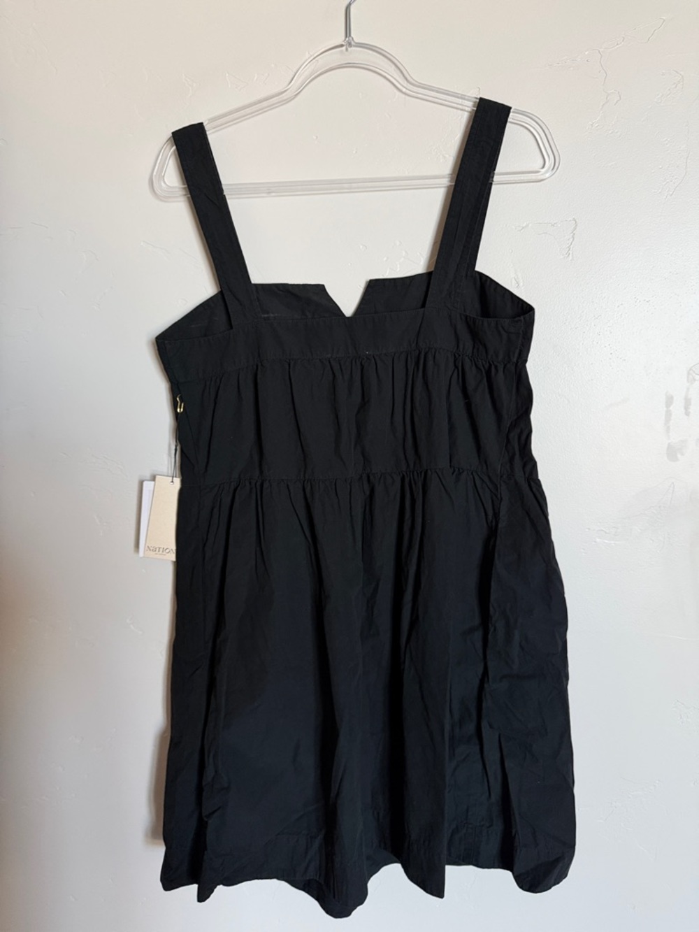Nation LTD Black Mini Dress Square Neck Flowy Summer Casual Chic - Picture 6 of 9